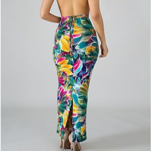 Goodtime Feathers Maxi Dress - Picture 2 of 6